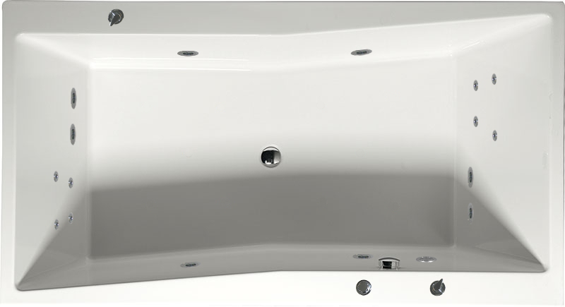 Whirlpoolwanne mit Whirlsystem Massage Whisper Duo